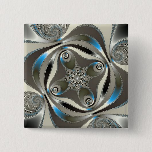 xChrome – フラクタル 缶バッジ (正面)