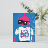 XCOPYサマーワミカッコいい&アスタイリッシュートカラフルポップ・アートのー ポストカード (スタンド正面)