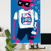 XCOPY夏JPG WAGMIアートカラフル複数サイズ ポスター (ホームオフィス)