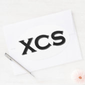 XCS（クロスカントリースキー）ロゴ 楕円形シール (封筒)