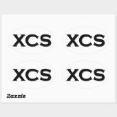 XCS（クロスカントリースキー）ロゴ 楕円形シール (シート)