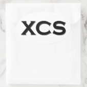 XCS（クロスカントリースキー）ロゴ 楕円形シール (バッグ)