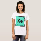 Xe - エイリアンの化学元素記号 tシャツ (正面フル)