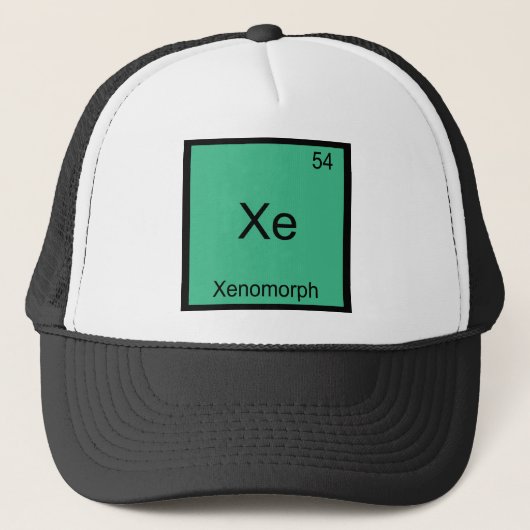 Xe - エイリアン 化学元素記号 おもしろTシャツ キャップ (正面)