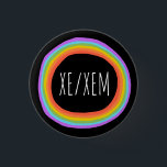 XE/XEM代名詞レインボーカラフルサークルブラック 缶バッジ<br><div class="desc">飾このボタンでカッコいいの服装。ギフト素晴らしを！そこカスタマイズで文字も追加。私の店にもっと色や柄をチェックしなさい！お前ももし何か欲しいカスタムって。</div>