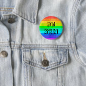 Xe Xem非バイナリ代名詞LGBTQレインボボタン 缶バッジ (インサイチュ)