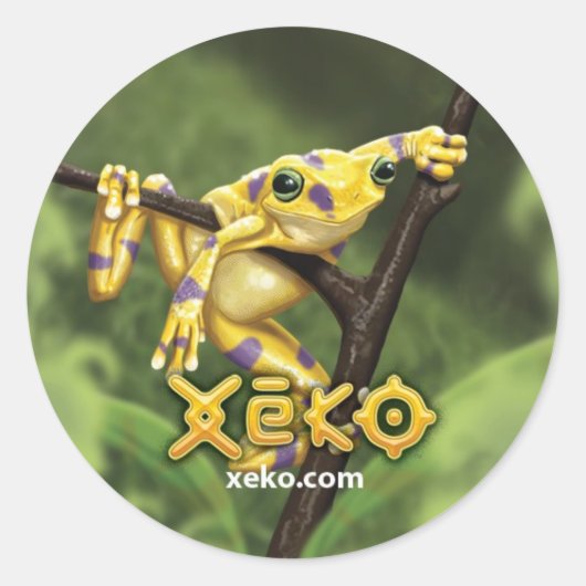 Xeko Golden Frogスタンプ ラウンドシール (正面)