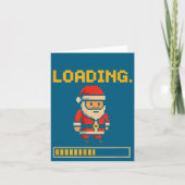 Xel Santa Loading Retro Christmas Gamer Shirt  カード (正面)