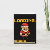 Xel Santa Loading Retro Christmas Gamer Shirt  カード (正面)