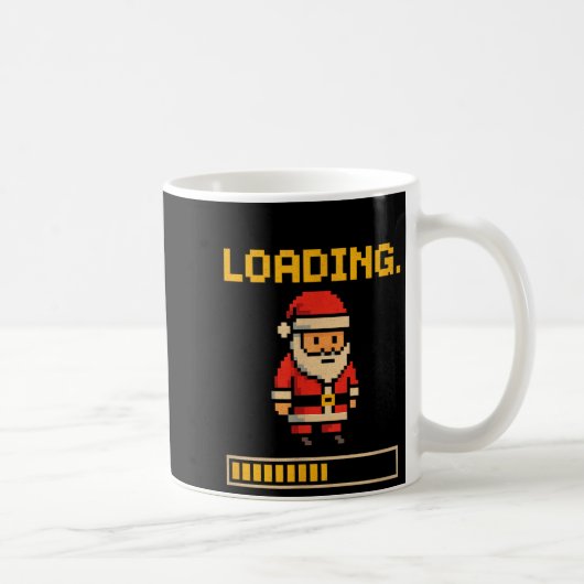 Xel Santa Loading Retro Christmas Gamer Shirt  コーヒーマグカップ (右)