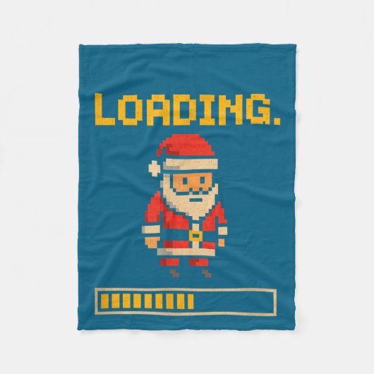 Xel Santa Loading Retro Christmas Gamer Shirt  フリースブランケット (正面)