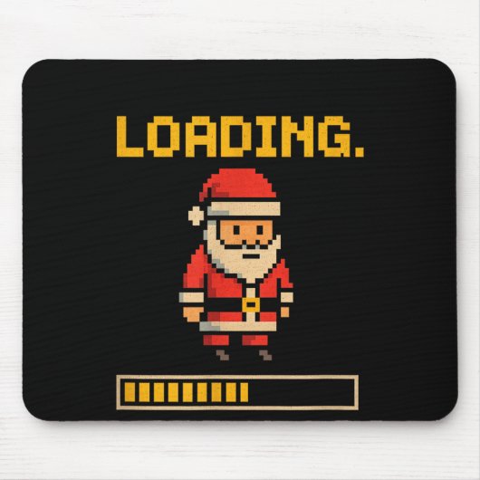 Xel Santa Loading Retro Christmas Gamer Shirt  マウスパッド (正面)