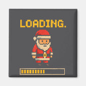 Xel Santa Loading Retro Christmas Gamer Shirt  マグネット (正面)