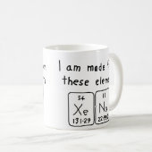 Xenaの周期表の名前のマグ コーヒーマグカップ (正面右)