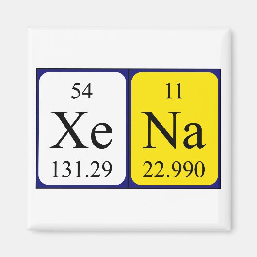 Xena周期表名磁石 マグネット (正面)