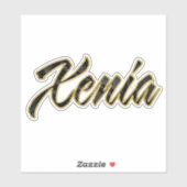 Xenia black gold Lettering Aufkleber Sticker シール (シート)