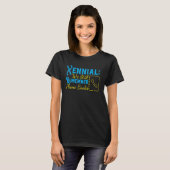 Xennial Generation X Millennial GenX おもしろい Xennial Tシャツ (正面フル)