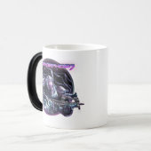 Xenomorphosisの円のロゴ モーフィングマグカップ (正面左)