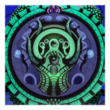 Xenomulゲートウェイ超現実光沢ポスター