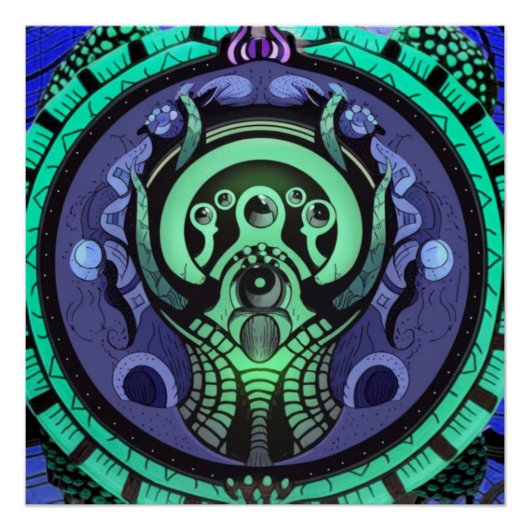 Xenomulゲートウェイ超現実光沢ポスター ポスター (正面)