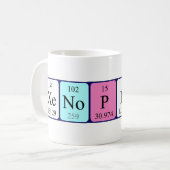 Xenophon周期テーブル名mug コーヒーマグカップ (正面左)