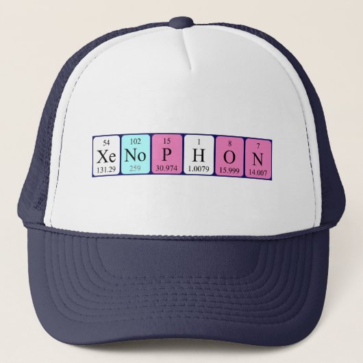 Xenophon周期表名hat キャップ (正面)