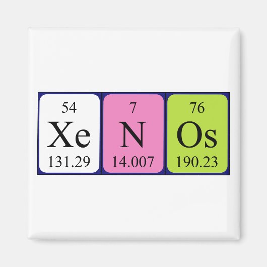 Xenos周期表名磁石 マグネット (正面)
