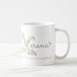 Xerenaの名前は装飾的Xモノグラムマグを意味する コーヒーマグカップ