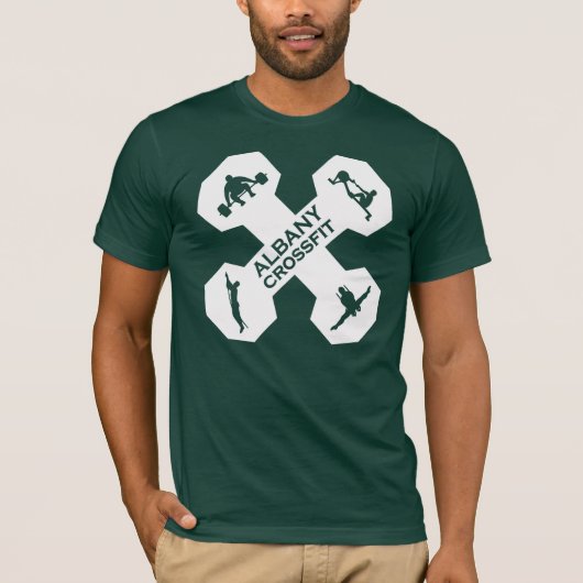 Xfit Dumbellのロゴの白 Tシャツ (正面)