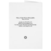 Xhosa,南アフリカ共和国マトリヨスカカード (裏面)