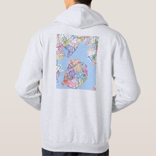 Xiamen China City Map パーカ (裏面)