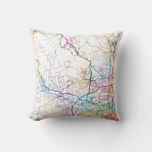 Xianyang China City Map クッション (正面)