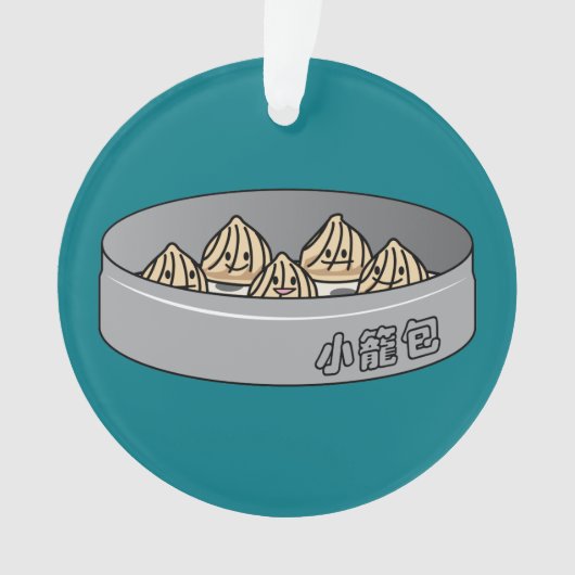 Xiaolongbao中国のなスープゆで団子の点心のパン オーナメント (正面)