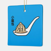 Xiaolongbao中国のなスープゆで団子の点心のパン セラミックオーナメント (左)