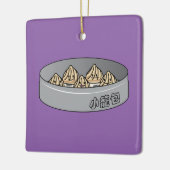 Xiaolongbao中国のなスープゆで団子の点心のパン セラミックオーナメント (左)