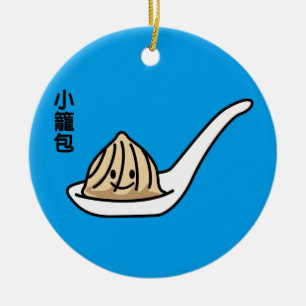 Xiaolongbao中国のなスープゆで団子の点心のパン セラミックオーナメント
