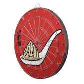 Xiaolongbao中国のなスープゆで団子の点心のパン ダーツボード (正面右)