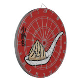 Xiaolongbao中国のなスープゆで団子の点心のパン ダーツボード (正面左)