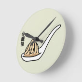 Xiaolongbao中国のスープダンプリングディムサムブン ラウンド壁時計 (傾斜)