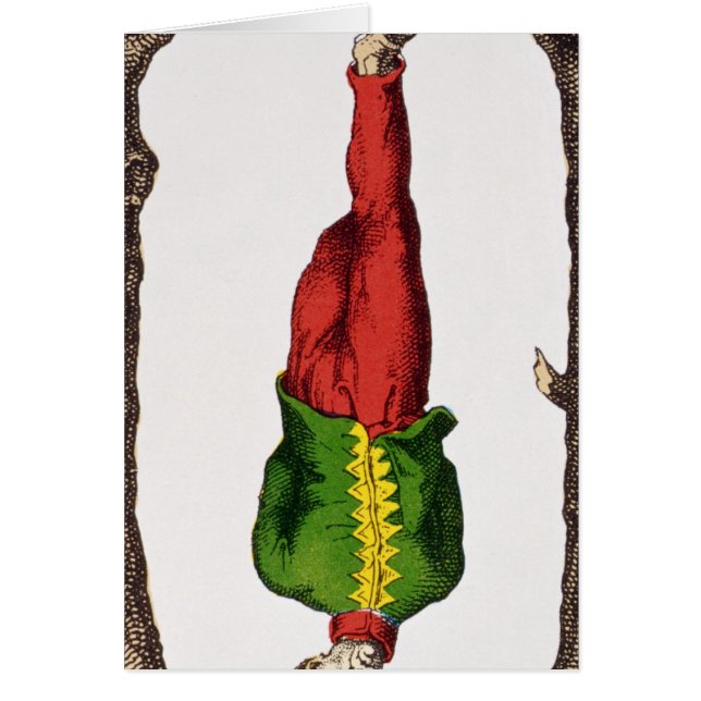 XIIつるされた人、占いカード (正面)