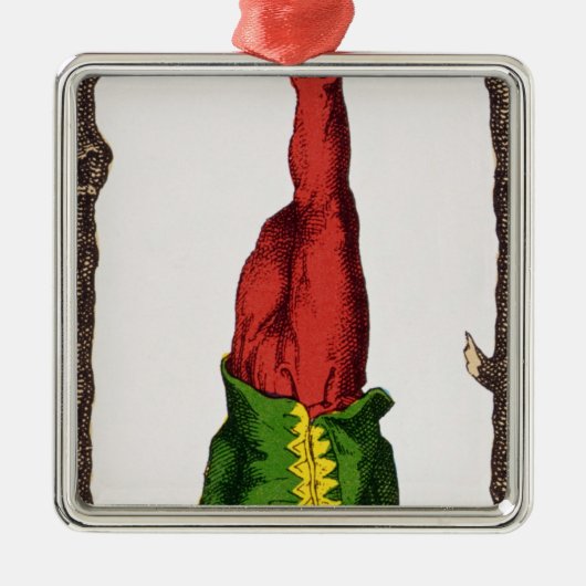 XIIつるされた人、占いカード メタルオーナメント (正面)