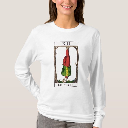 XIIつるされた人、占いカード Tシャツ (正面)