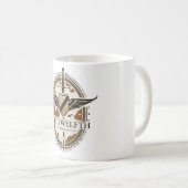 XII砂漠の迷彩柄のコーヒー・マグ- 11oz コーヒーマグカップ (正面右)