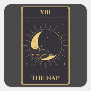 XIII ナップタロットカード: 黒猫の眠り スクエアシール