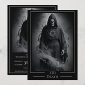 XIII 死神のタロットカード ハロウィンパーティー 招待状 (正面/裏面)