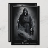 XIII Death Tarot Card Halloween Party 招待状 (正面/裏面)