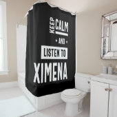 Ximena名パーソナライズされた誕生日ギフト シャワーカーテン (インサイチュ)