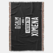 Ximena名パーソナライズされた誕生日ギフト スローブランケット (正面縦)