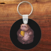 Xing Xing Monkey Meme – Funny Viral Design キーホルダー (正面)