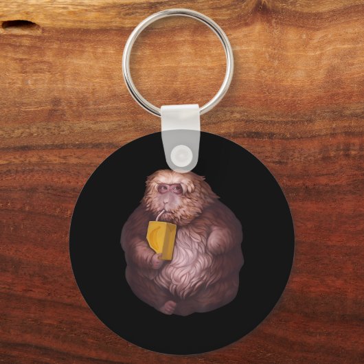 Xing Xing Monkey Meme – Funny Viral Design  キーホルダー (正面)